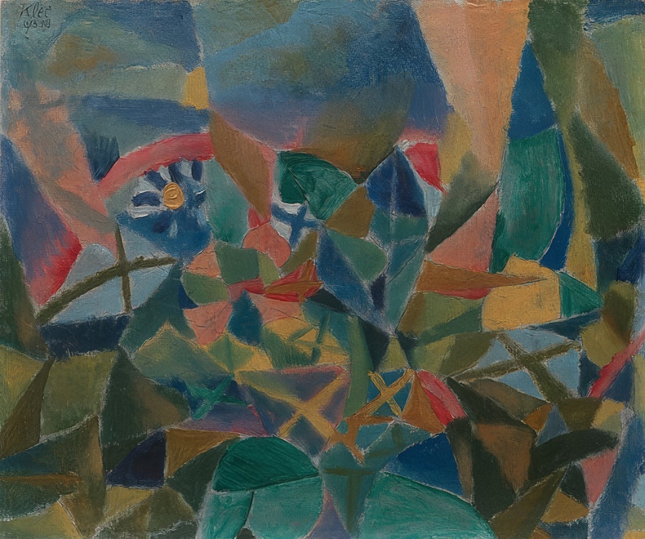 Blomsterseng. 1913 av Paul Klee
