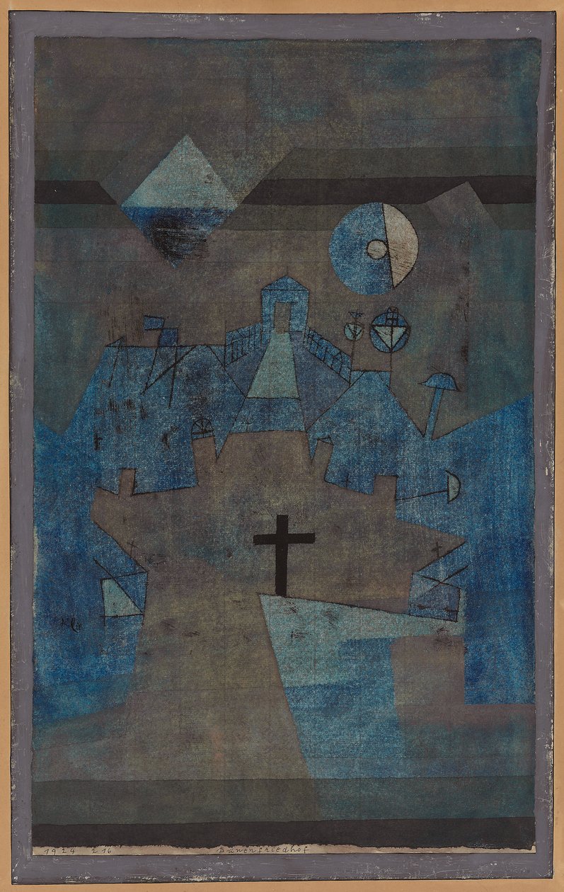 Kirkegård i sanddynene; Dunenfriedhof av Paul Klee
