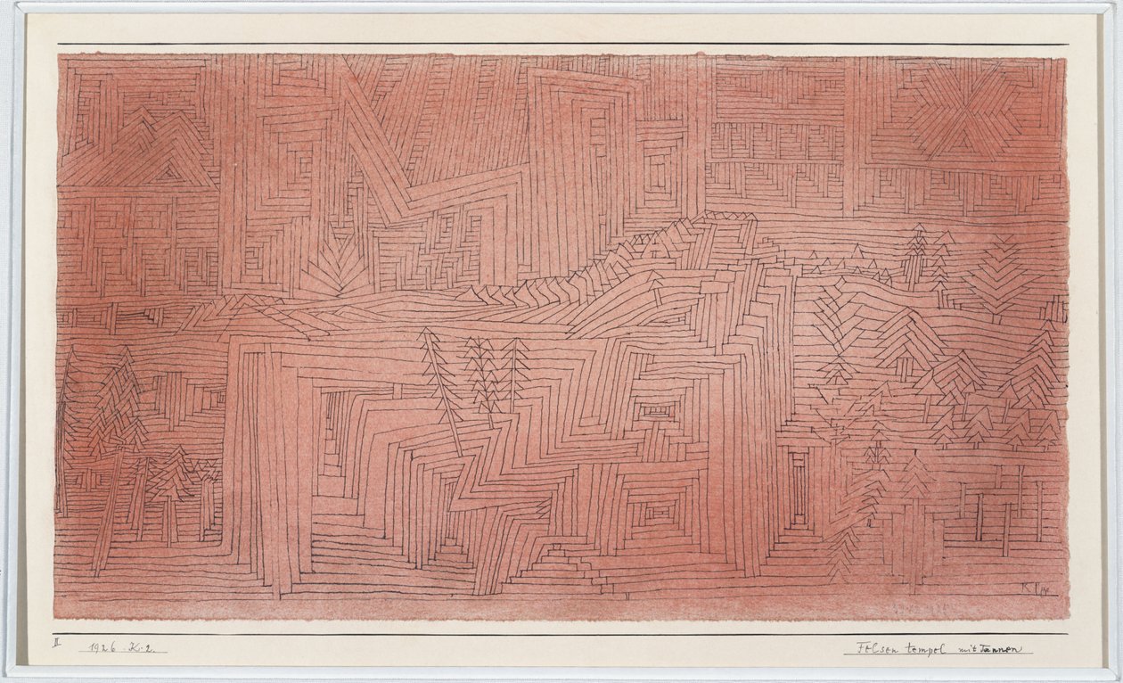 Klippetempler med graner av Paul Klee