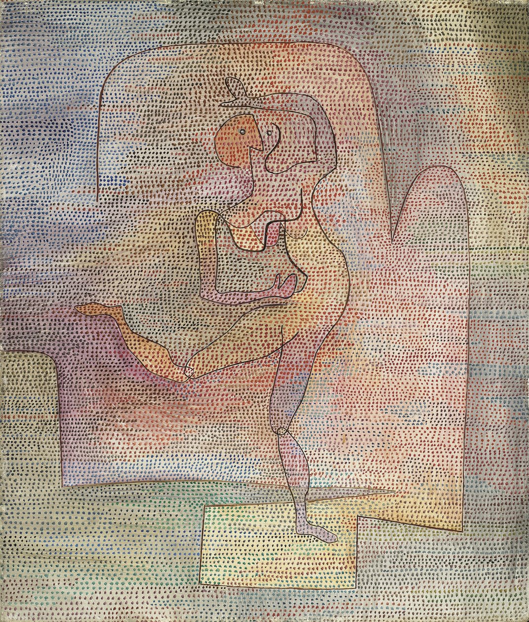 ""Dancer"" (danser) - Maleri av Paul Klee (1879-1940) av Paul Klee