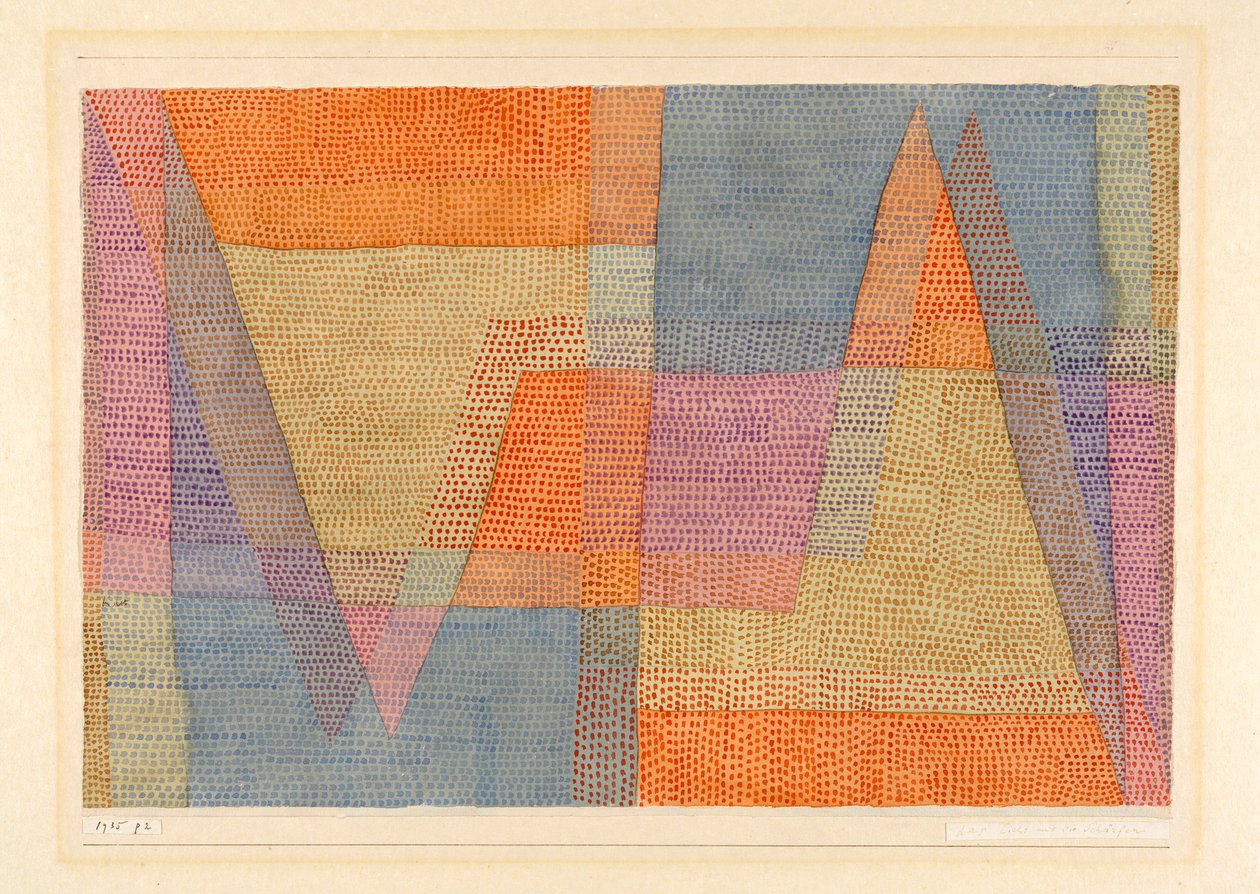 Das Licht und die Schärfen La lumière et les arêtes, 1935. av Paul Klee