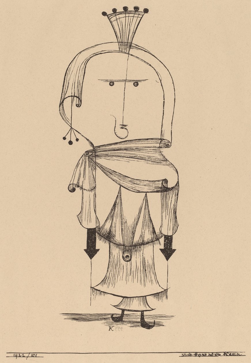 The Witch with a Comb, 1922. av Paul Klee