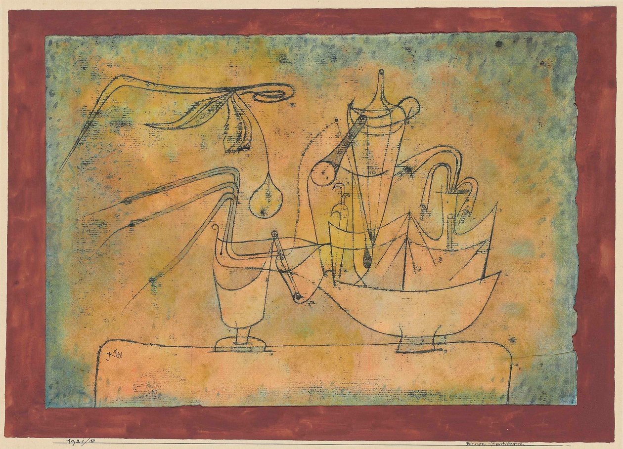 Destillasjon av pærer, 1921. av Paul Klee