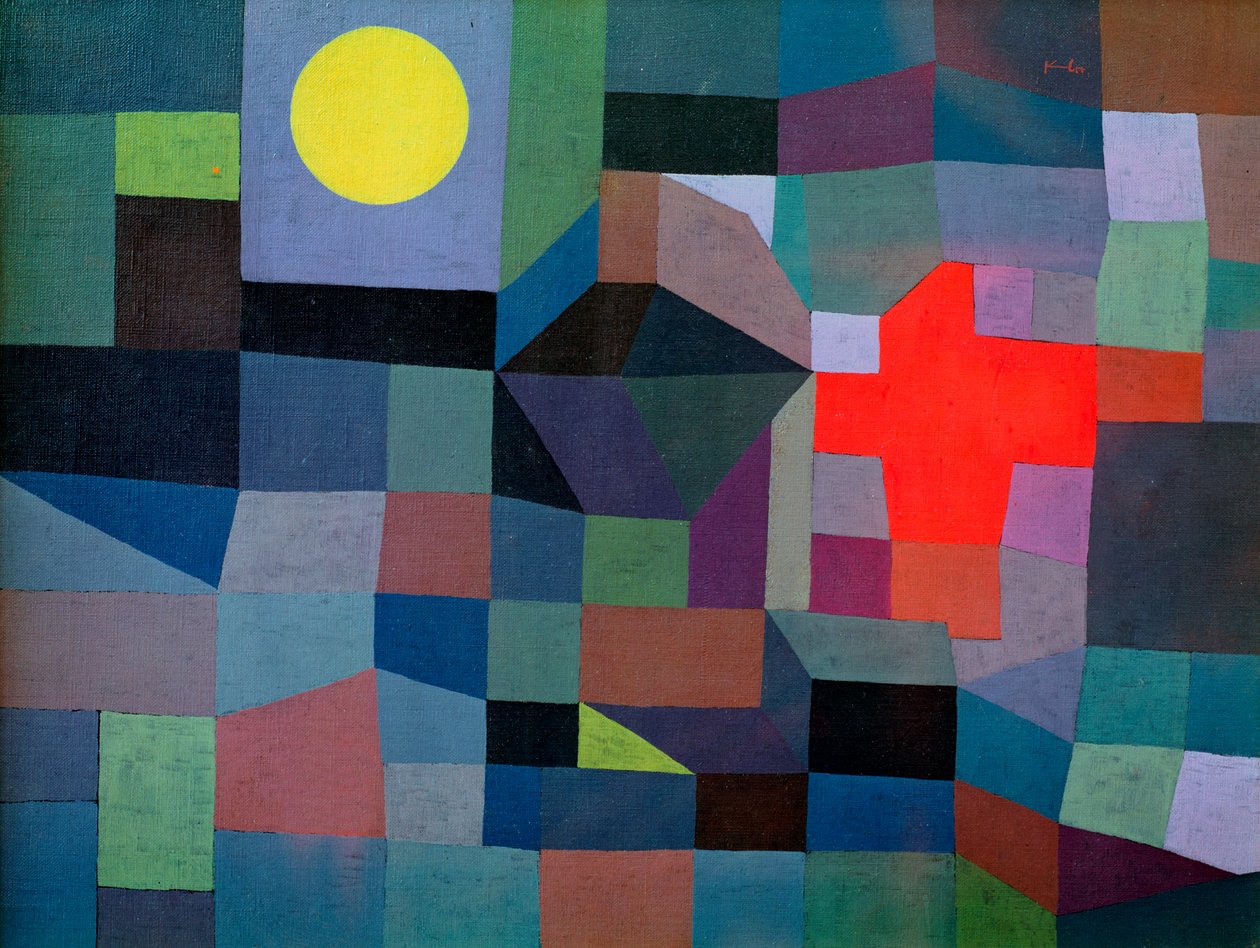 Brann, fullmåne av Paul Klee