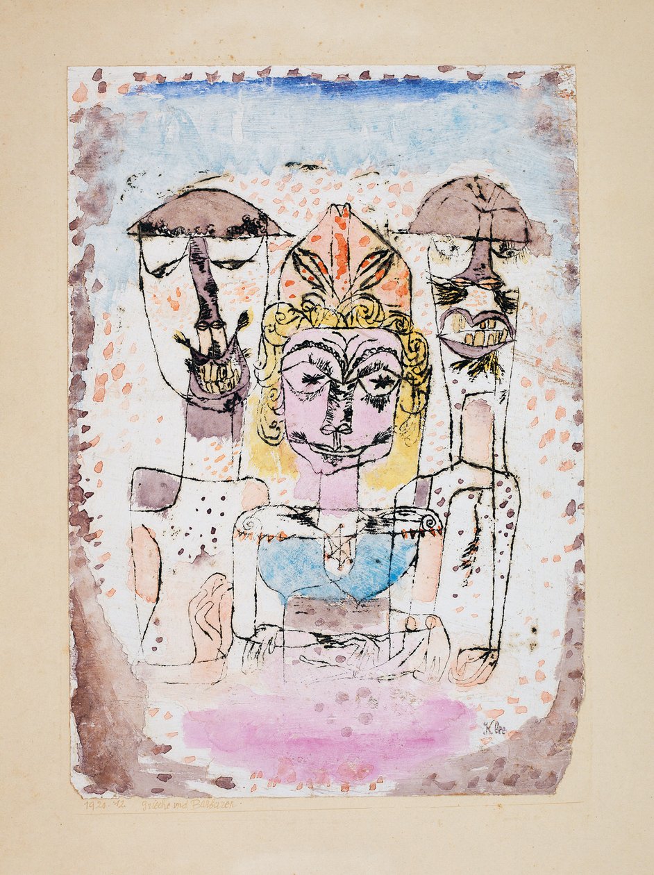 Greker og barbarer, 1920. av Paul Klee