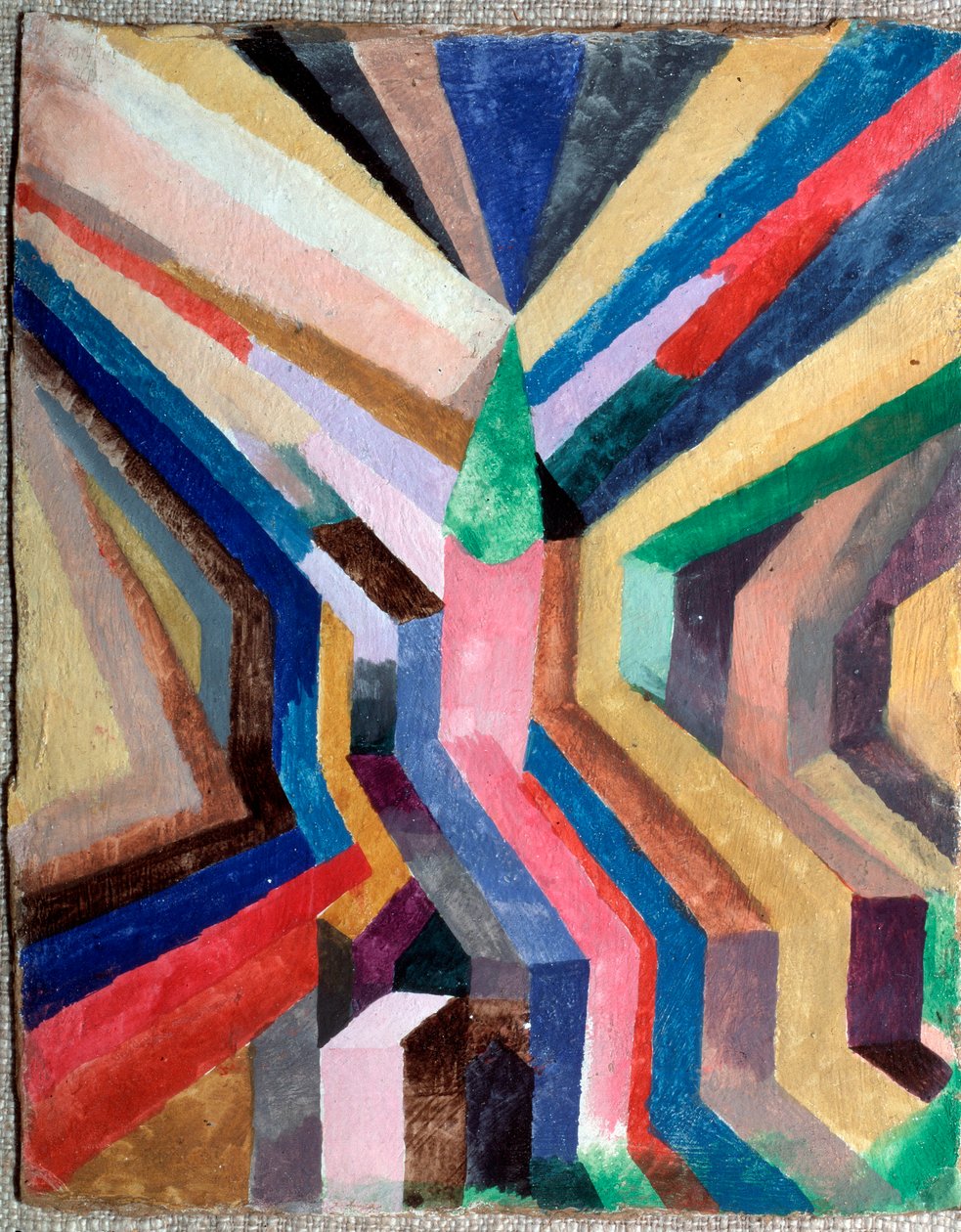 Grønn klokke som midtpunkt - Maleri av Paul Klee