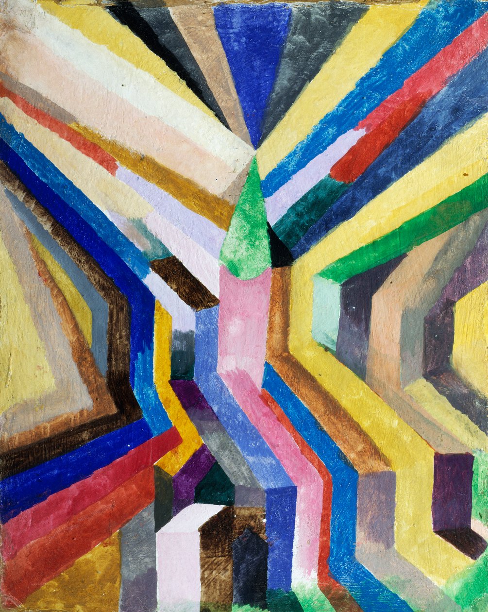 Grønn kirke og tårn av Paul Klee