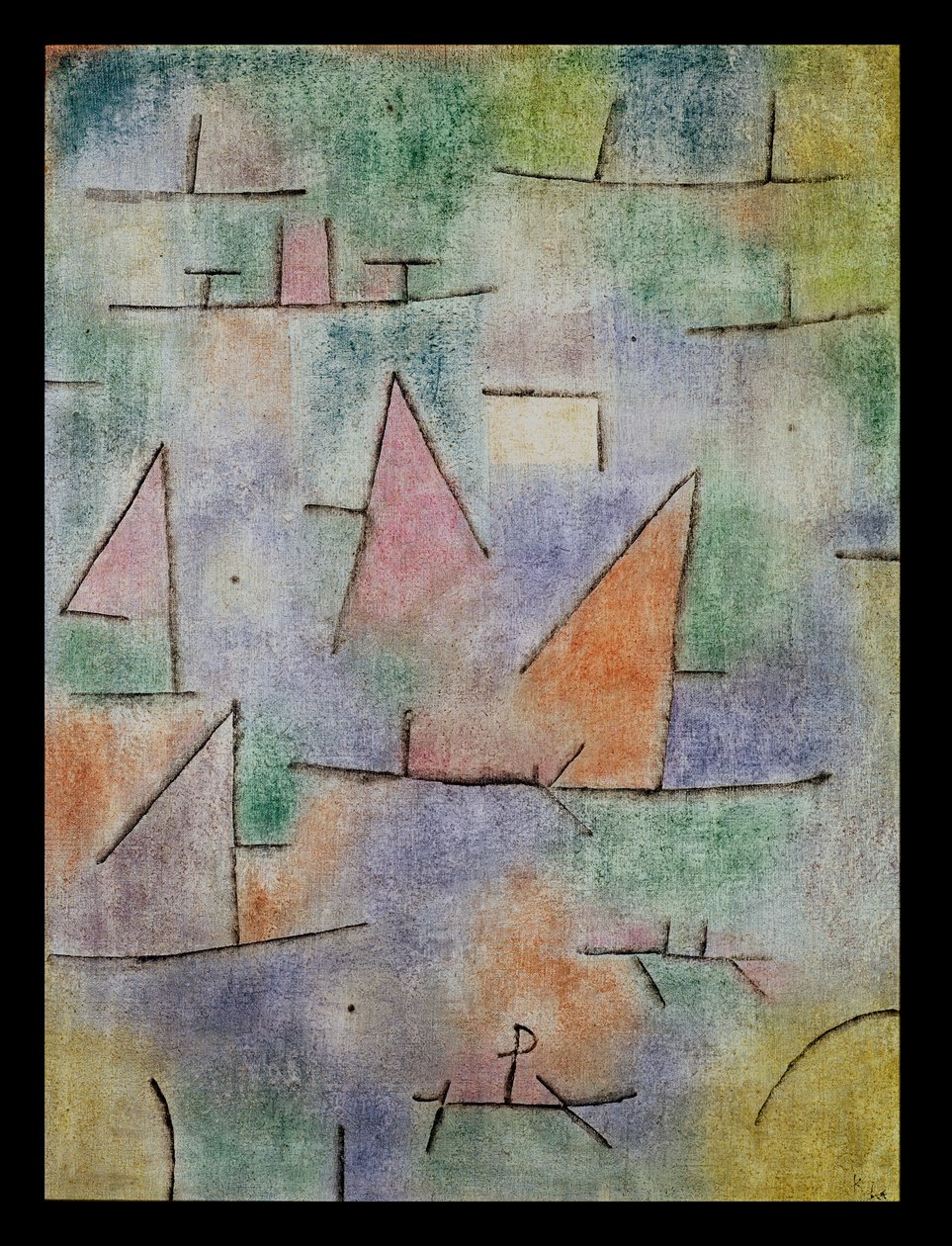 Havn med seilskuter av Paul Klee