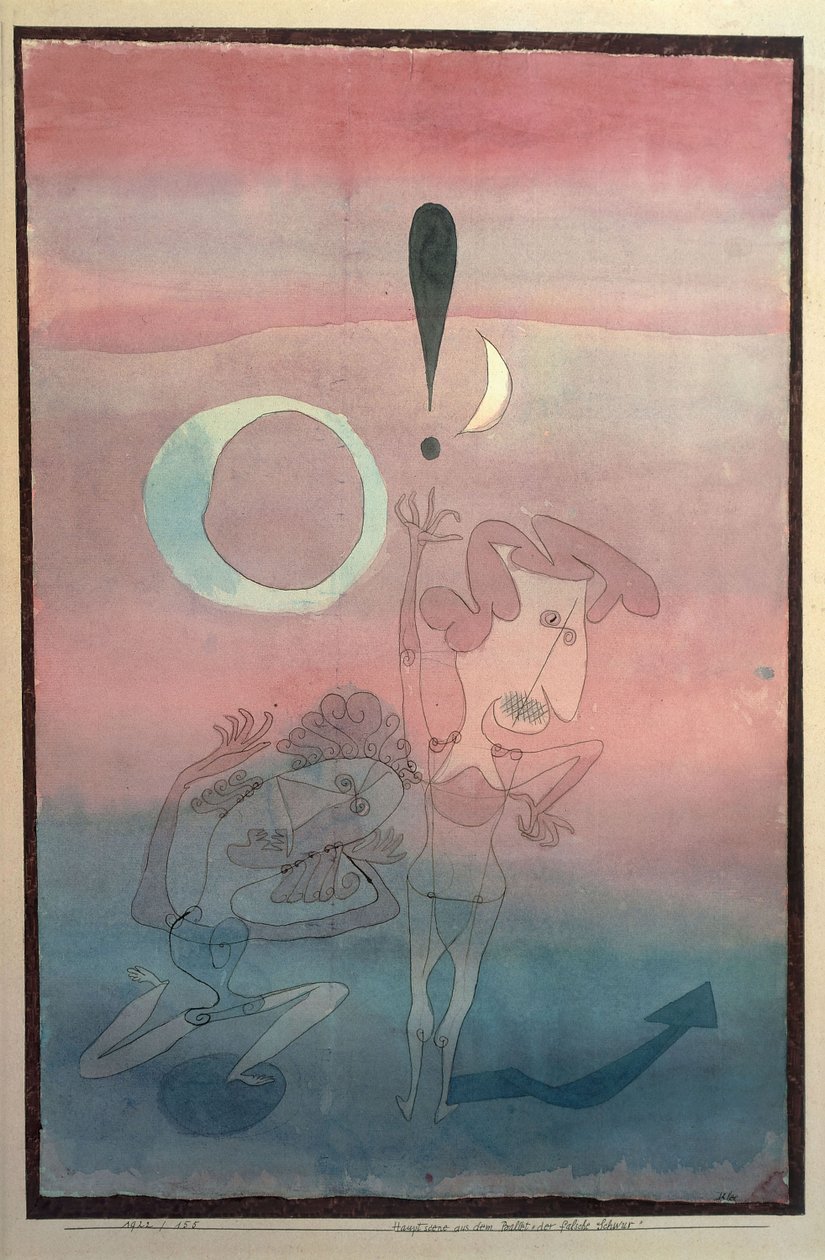 Hovedscene fra balletten The False Oath, 1922. av Paul Klee