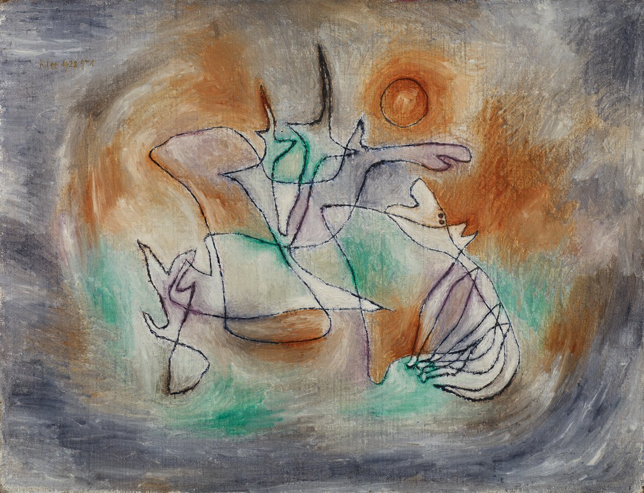 Hylende hund av Paul Klee
