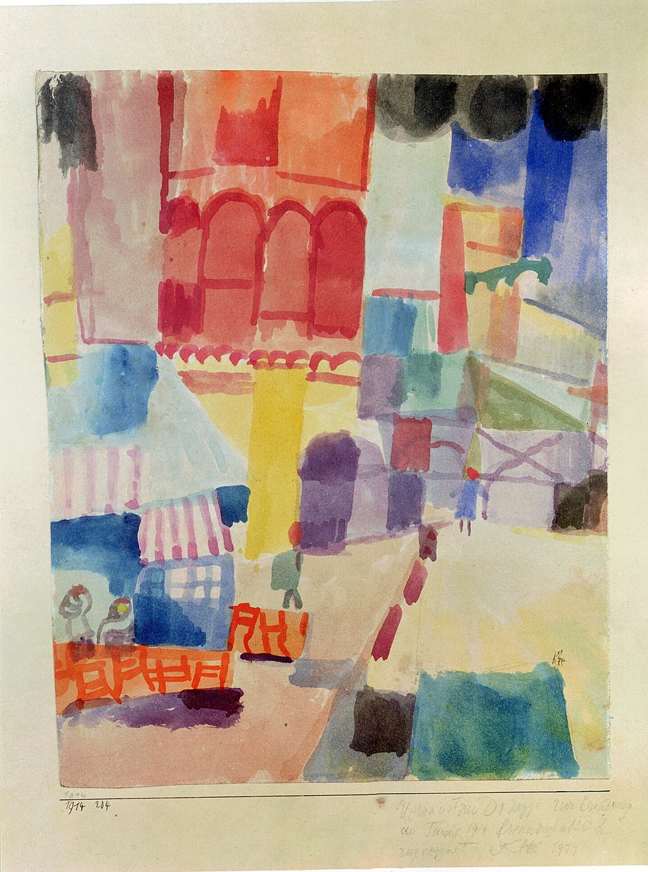 Foran en moské i Tunis av Paul Klee