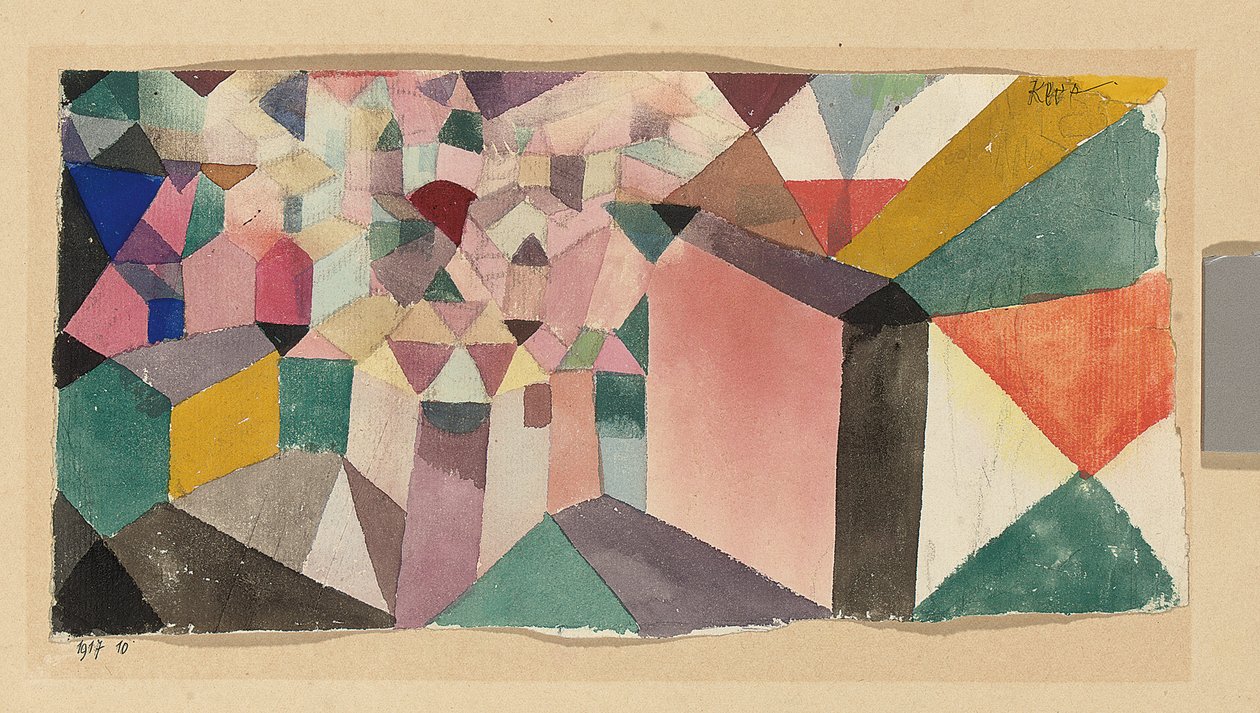 Innsikt i en by; innsikt i en by av Paul Klee