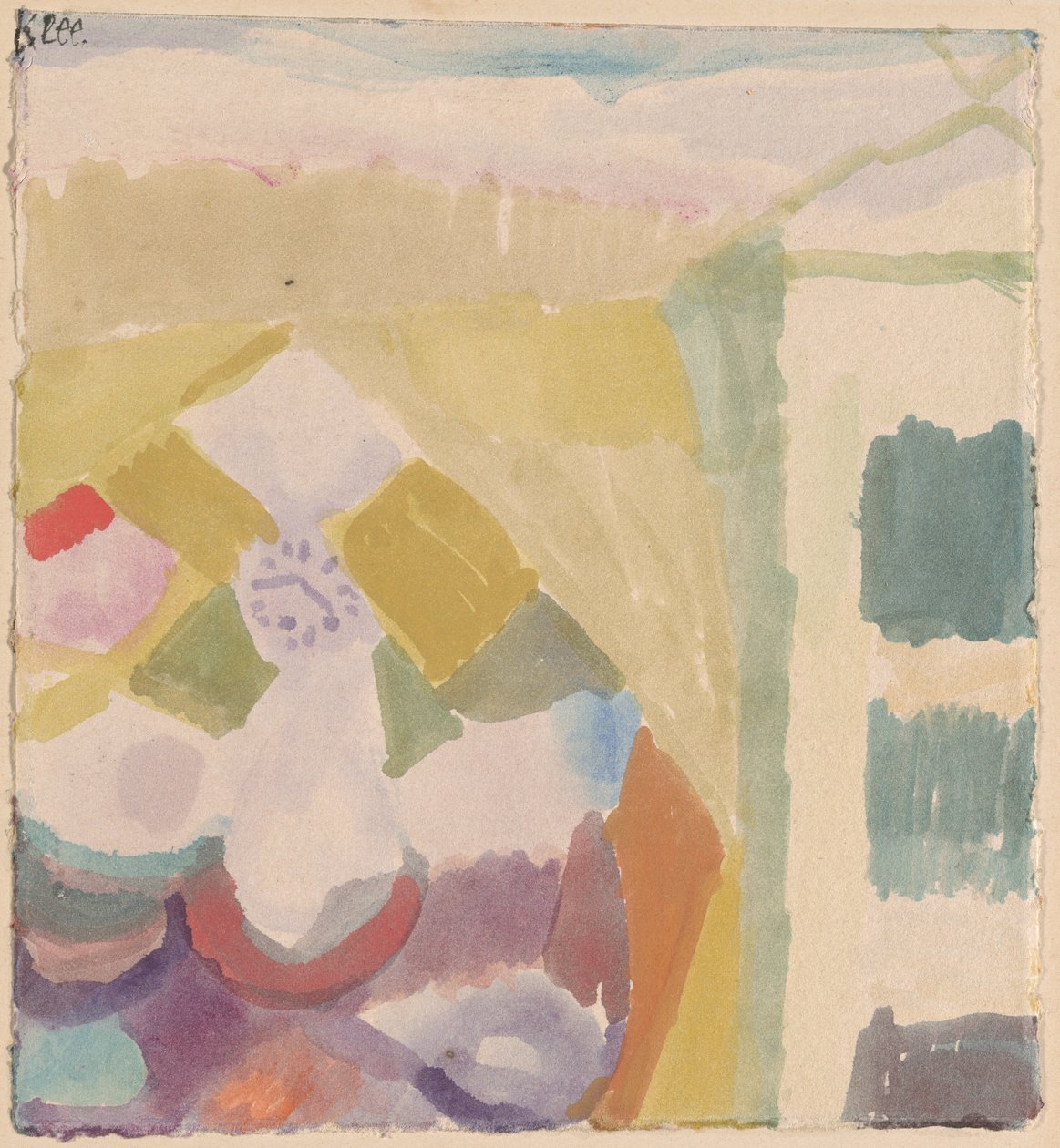 Interiør med klokken av Paul Klee