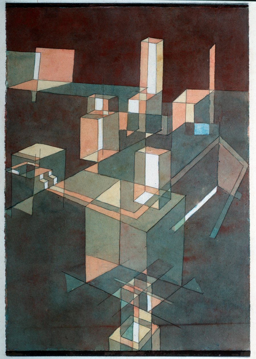 Italiensk by - Maleri av Paul Klee