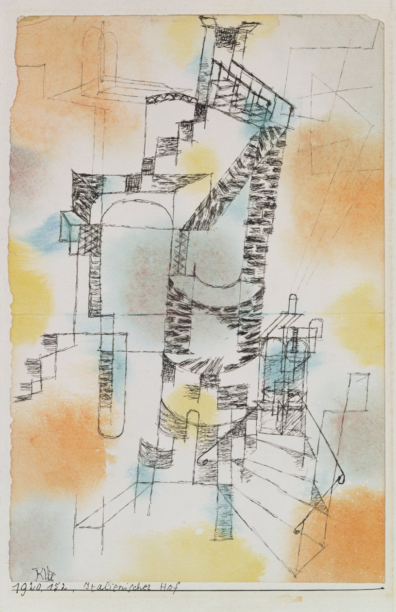italiensk gårdsplass av Paul Klee
