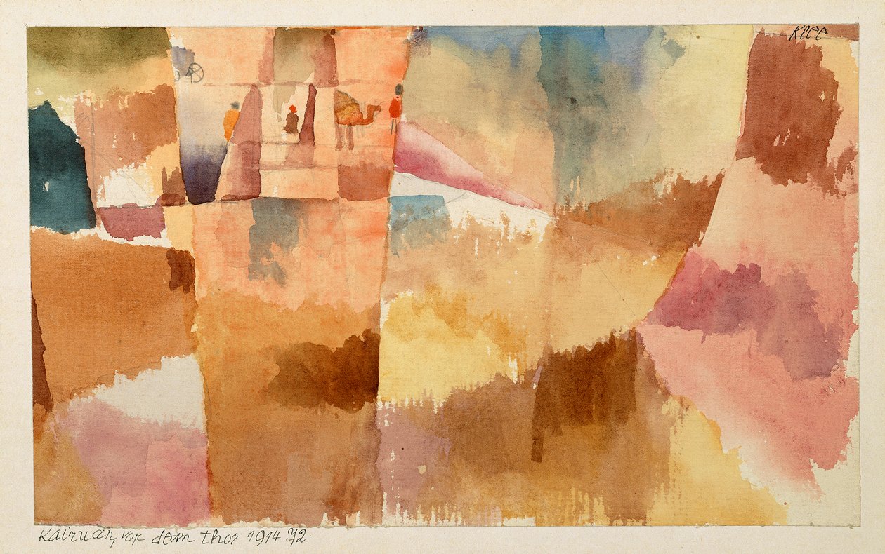 Kairouan, før portene. av Paul Klee