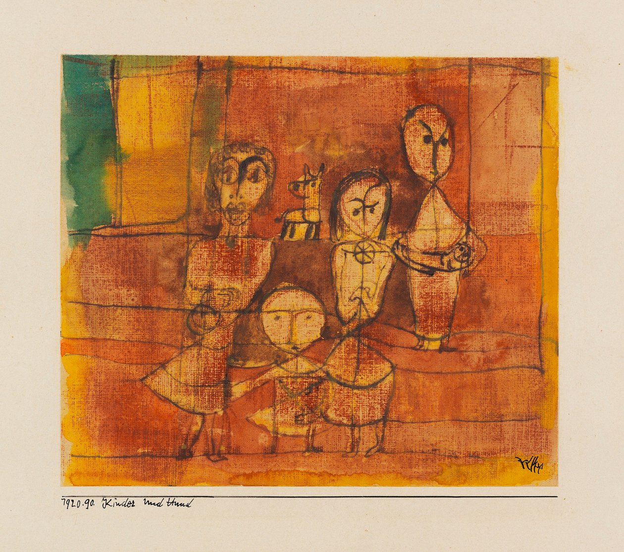 Barn og hund Barn og hund, 1920. av Paul Klee