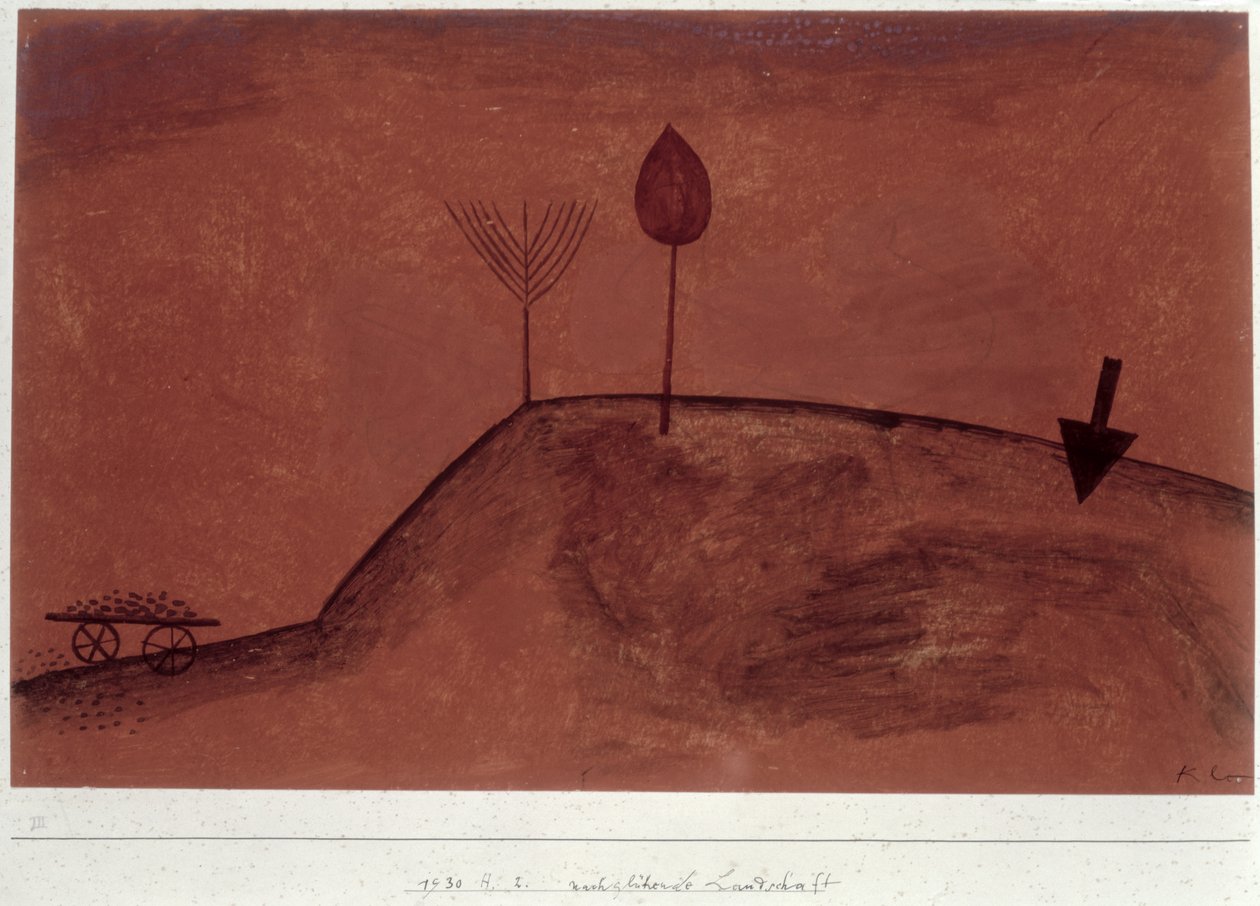 Landskap i etterglød av Paul Klee