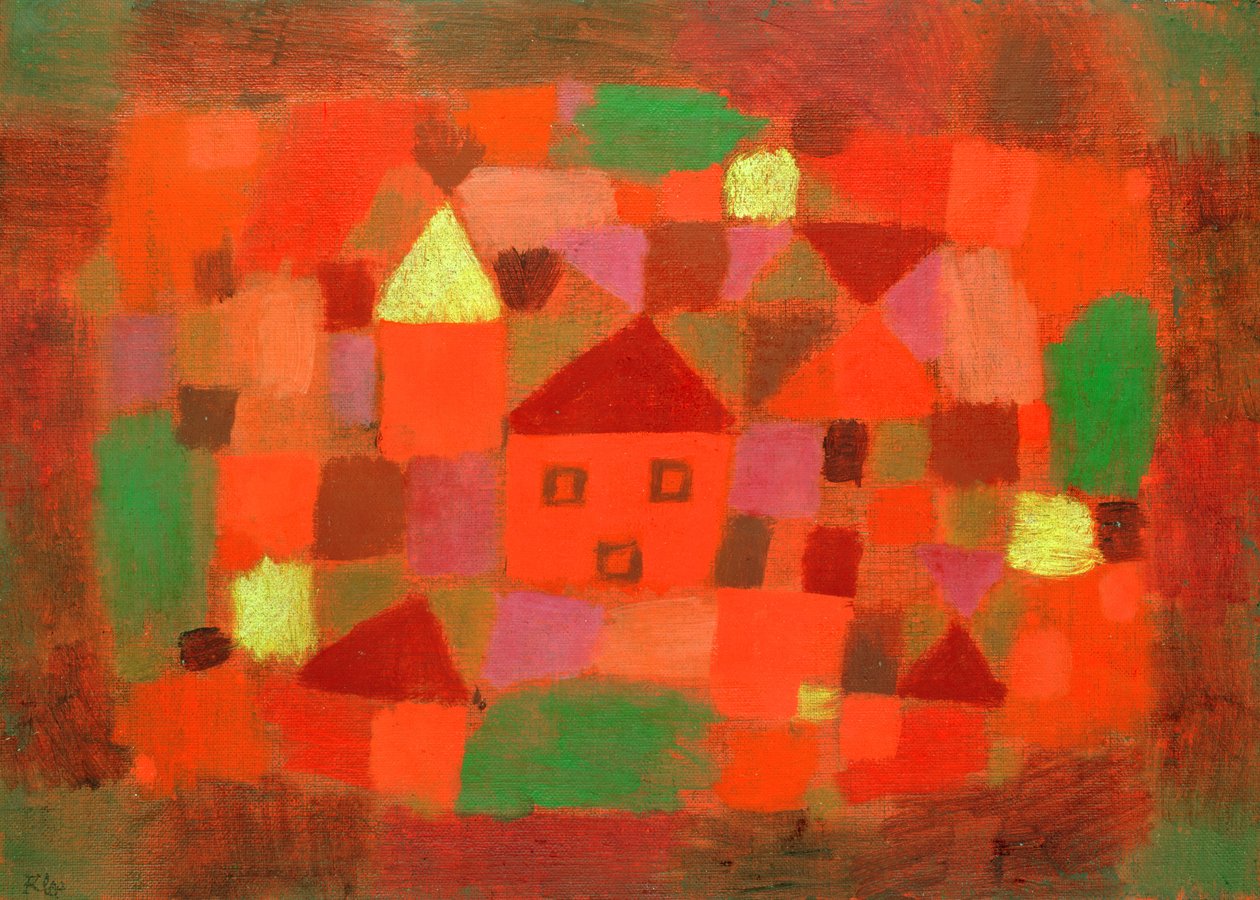 Landskap med solnedgang av Paul Klee