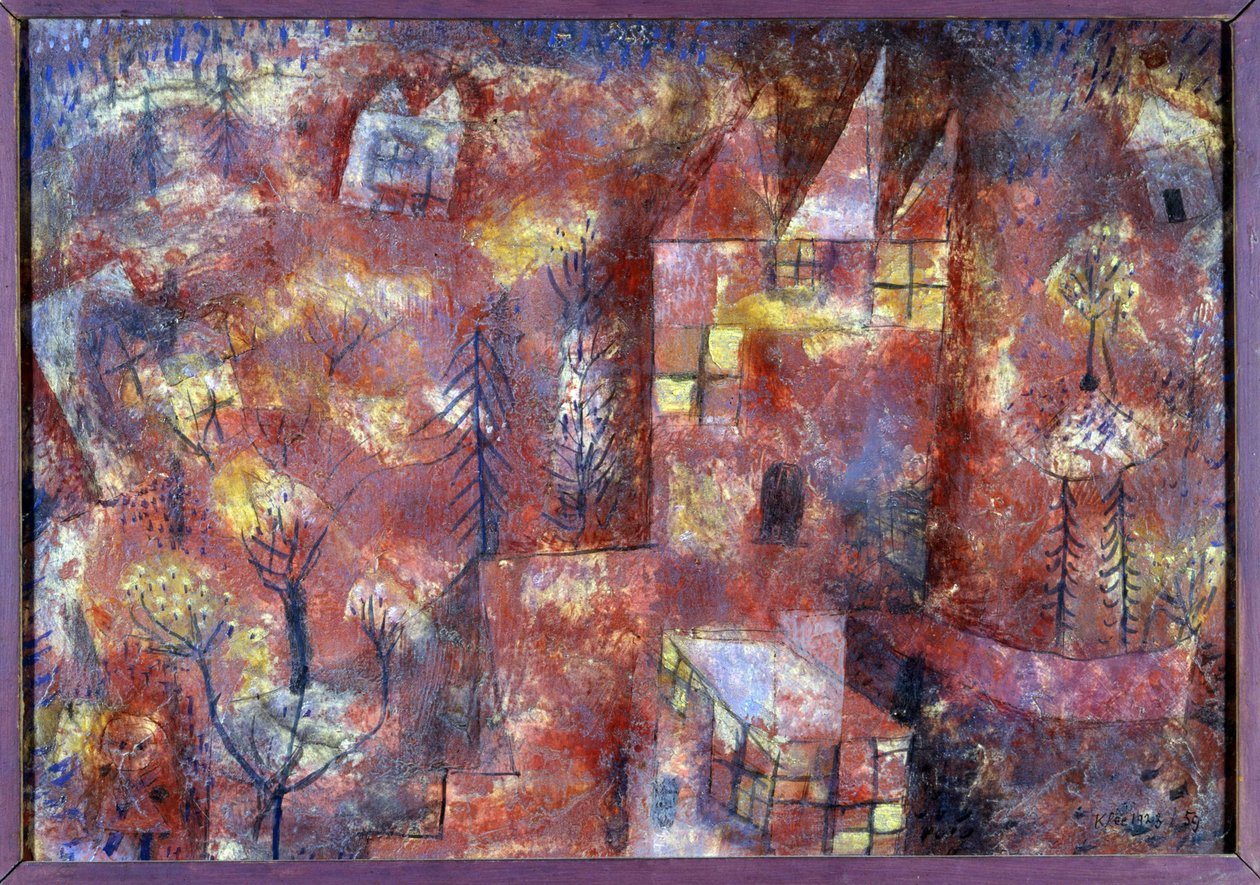 Landskap med barnet (pastell) av Paul Klee