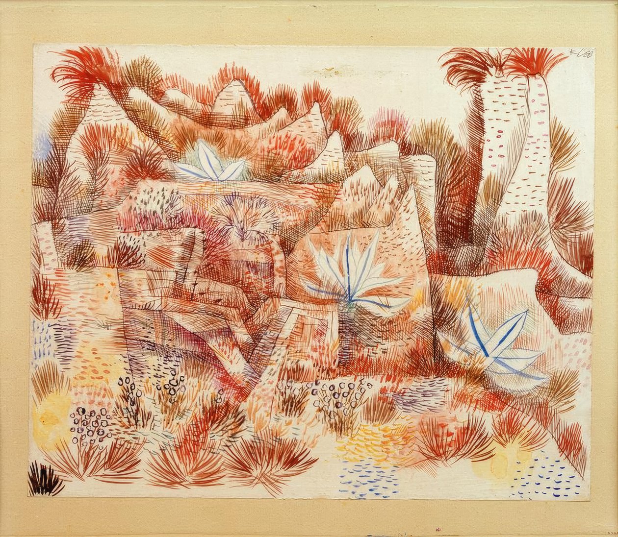 Landskap med agave av Paul Klee