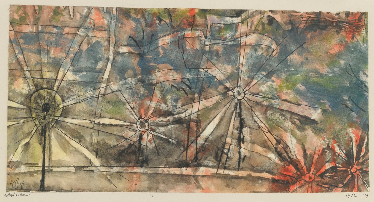 Lanterne Street Lamps, 1912. av Paul Klee