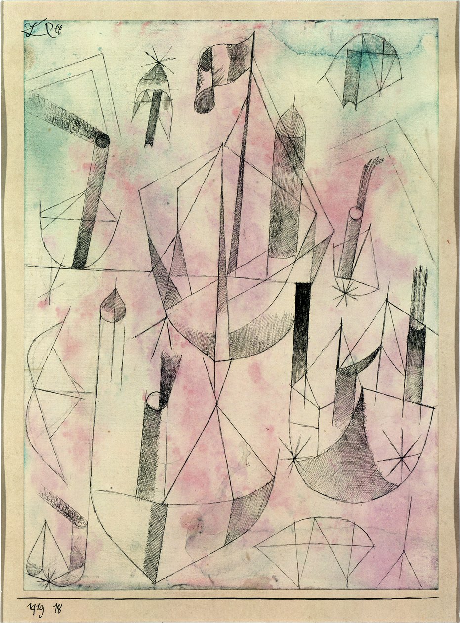 Liten dampbåtfantasi av Paul Klee