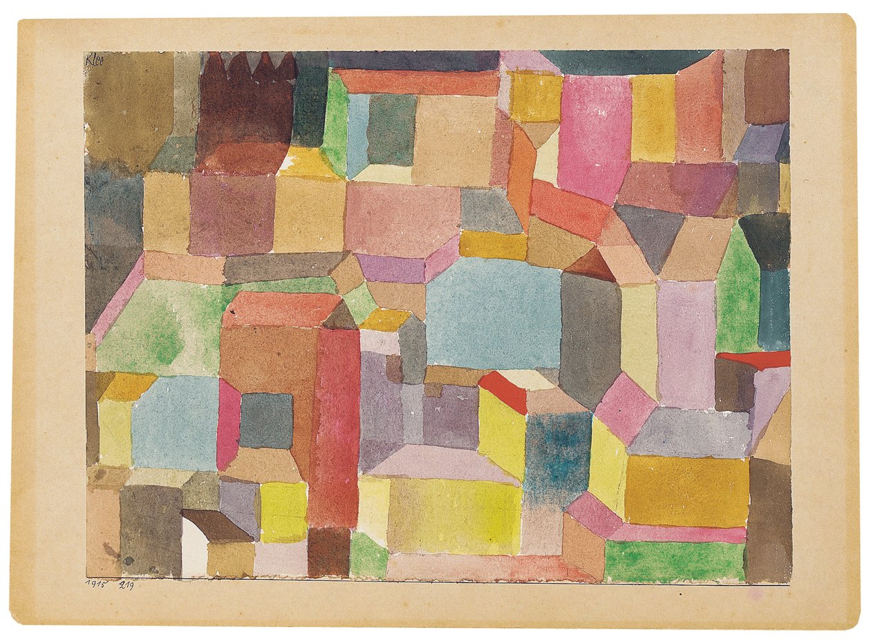Middelalderby av Paul Klee