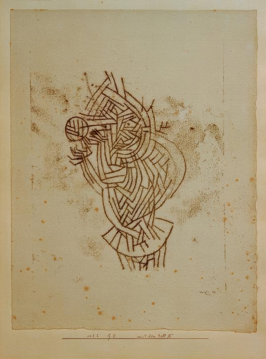 Med ballen II av Paul Klee