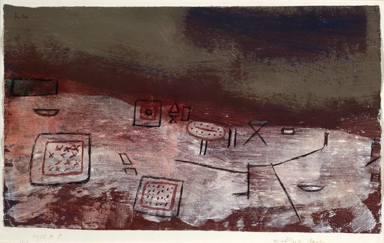 Moeblierte Arktis (arktiske møbler). 1935 (Tempera på papir) av Paul Klee
