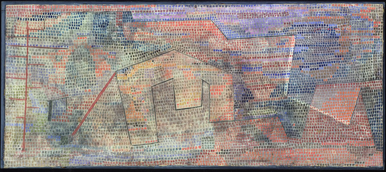 Muted Hardnesses 1931 (nr 282) (akvarell på grunnet gasbind på papp) av Paul Klee