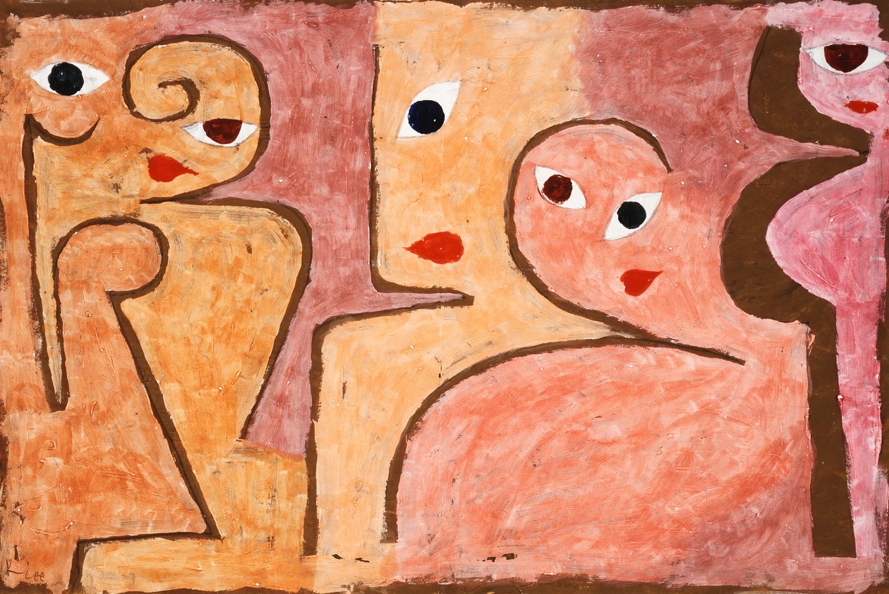 Gruppe med åpen øyne av Paul Klee