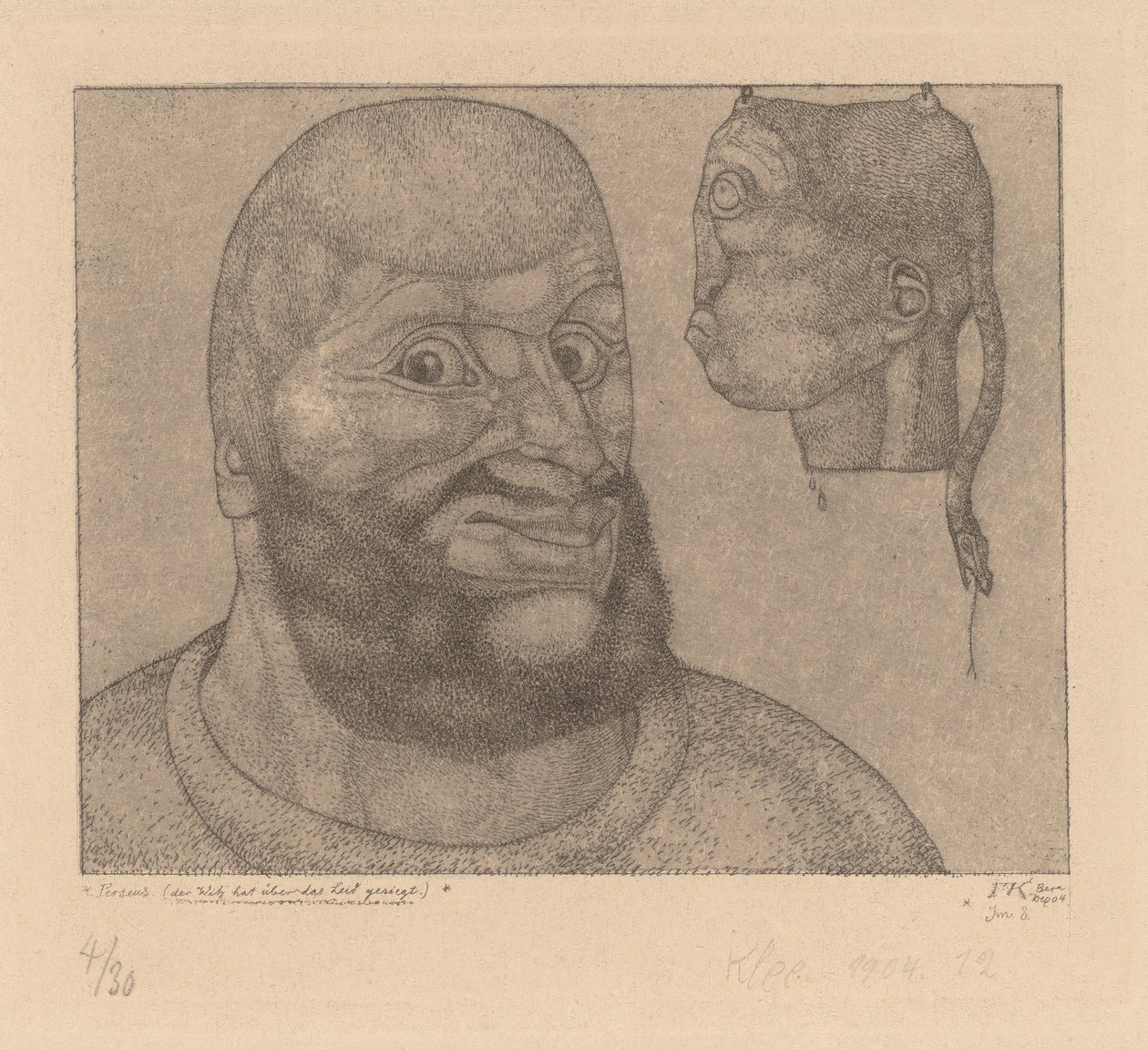Perseus (Vid har seiret over sorgen) [Perseus-Hjernens triumf over kroppen] av Paul Klee