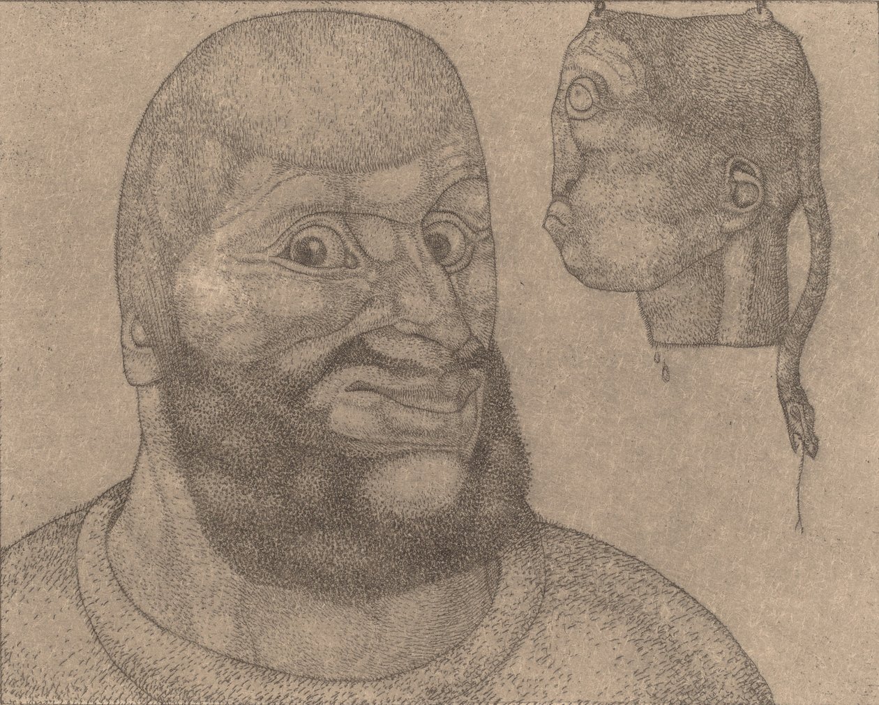 Perseus Wit har seiret over sorgen [Perseus-The Triumph of Brain over Body], 1904. av Paul Klee