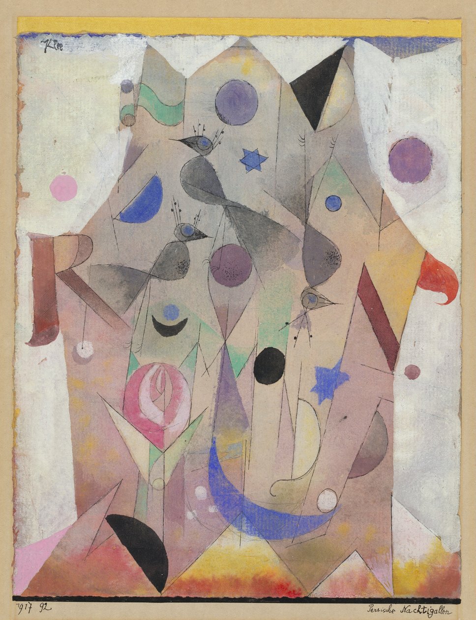 Persiske nattergaler (persiske nattergaler) av Paul Klee