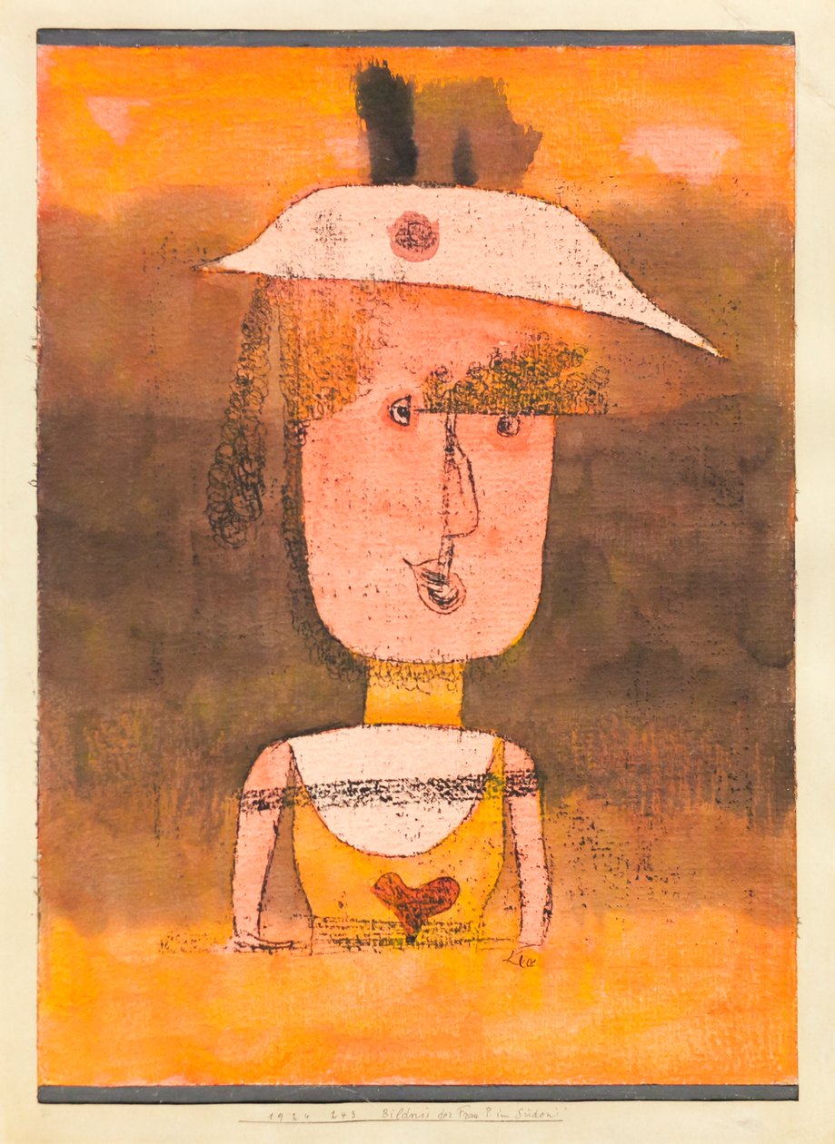 Portrett av fru P. i sør av Paul Klee