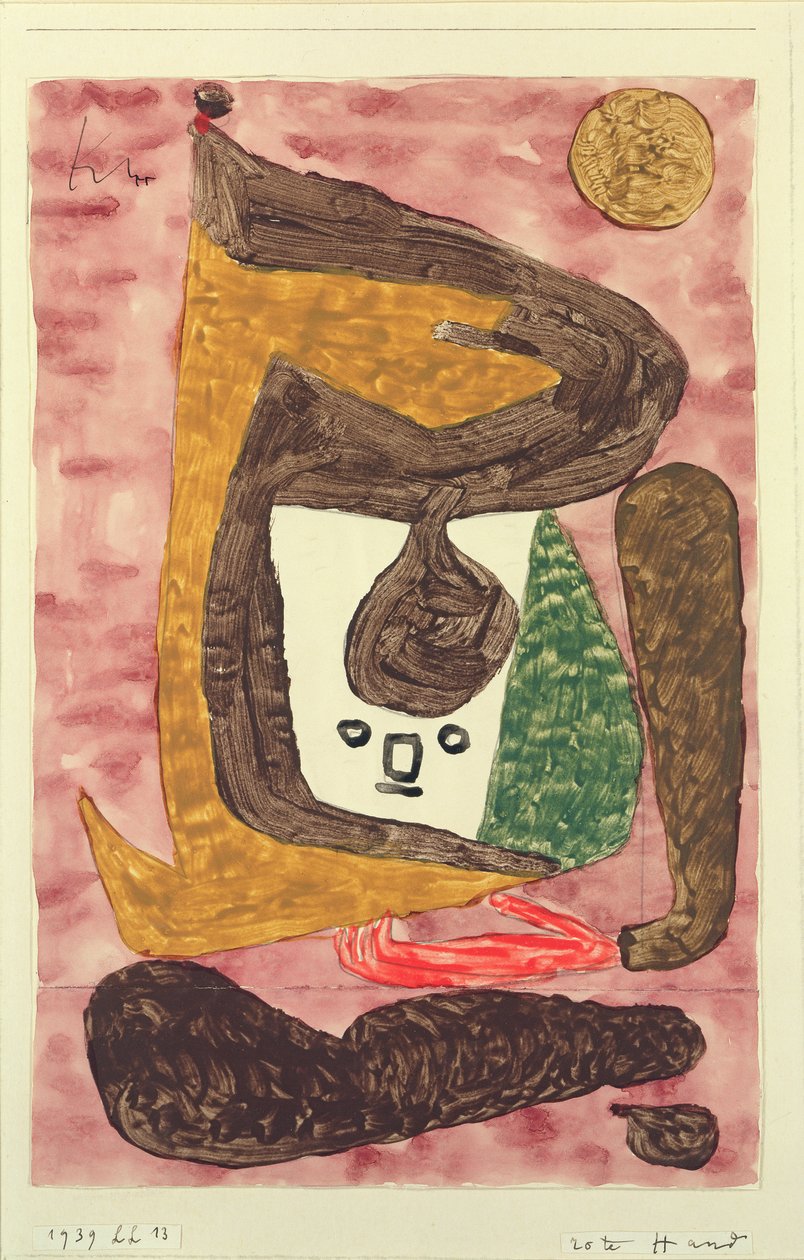 Rød hånd av Paul Klee
