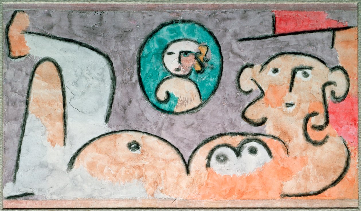 Refleksjoner over etterkommerne - Akvarell av Paul Klee