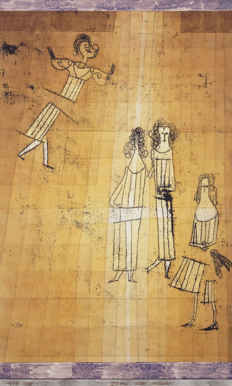 Scene blant jenter av Paul Klee