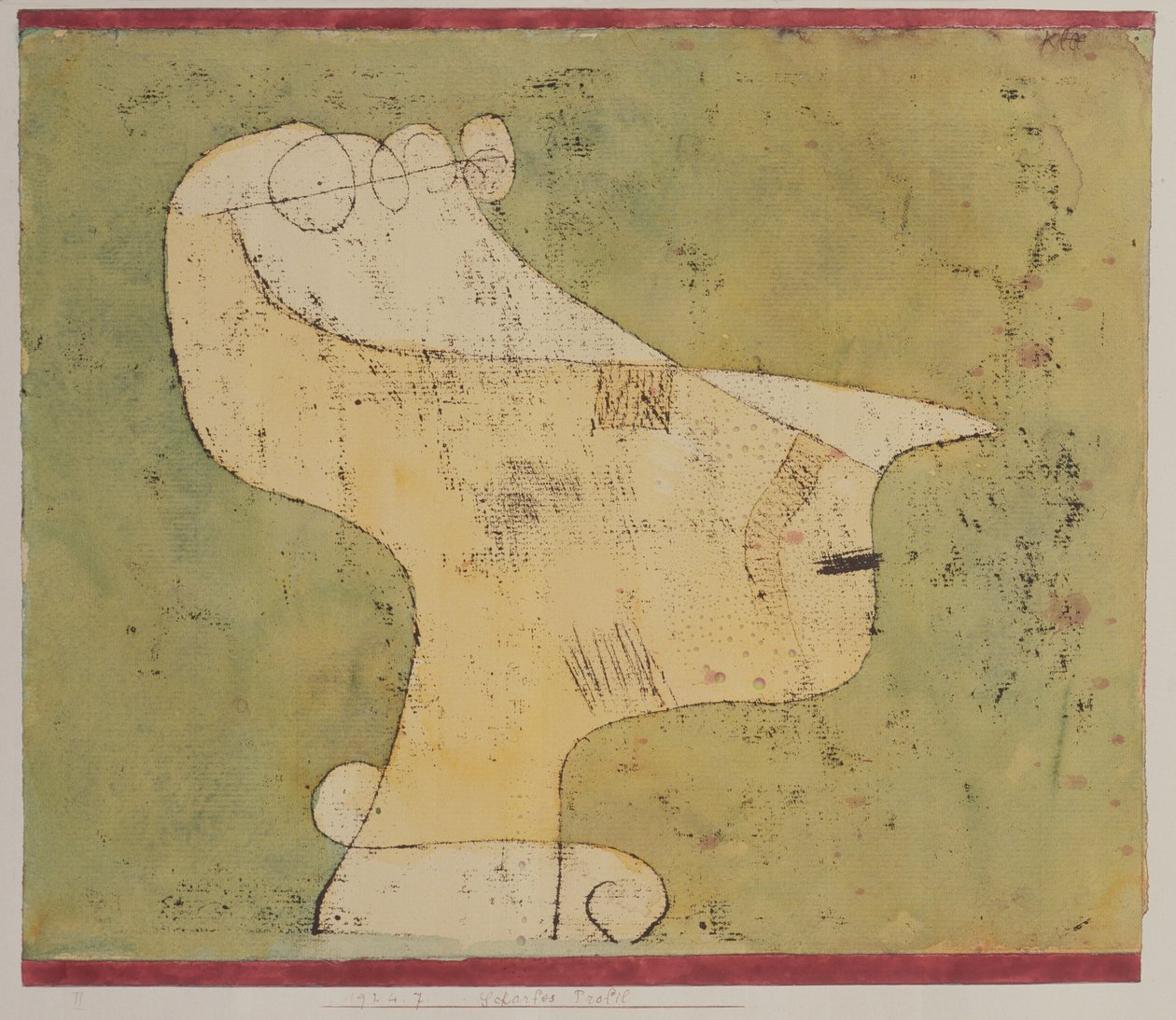 Skarp profil av Paul Klee