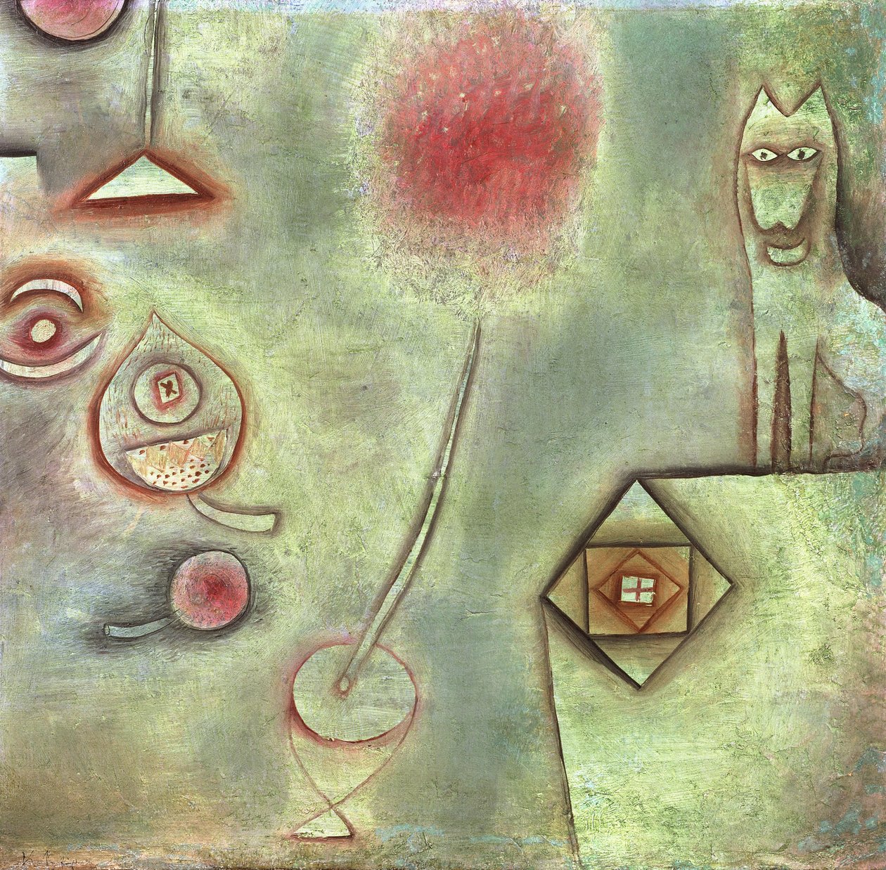 Stilleben med dyrestatuett; Stilleben med dyrestatuett av Paul Klee