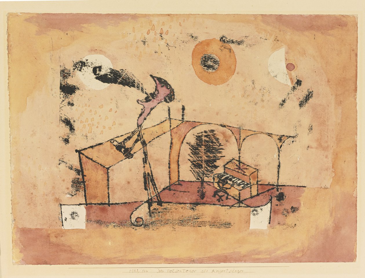The Heroic Tenor As a Concert Singer, 1922 av Paul Klee