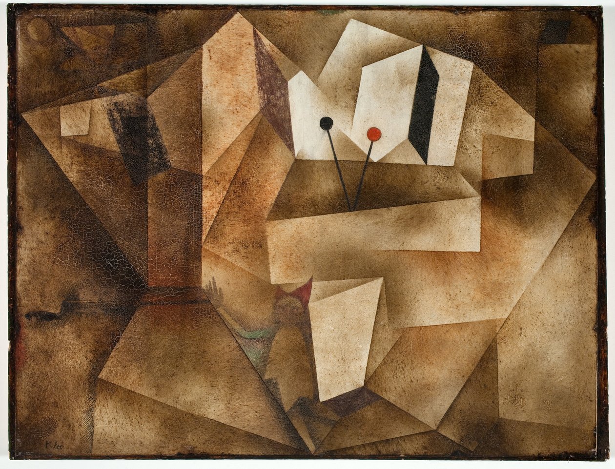 Kettledrum-orgelet (Die Paukernorgel) 1930 (olje på papp) av Paul Klee