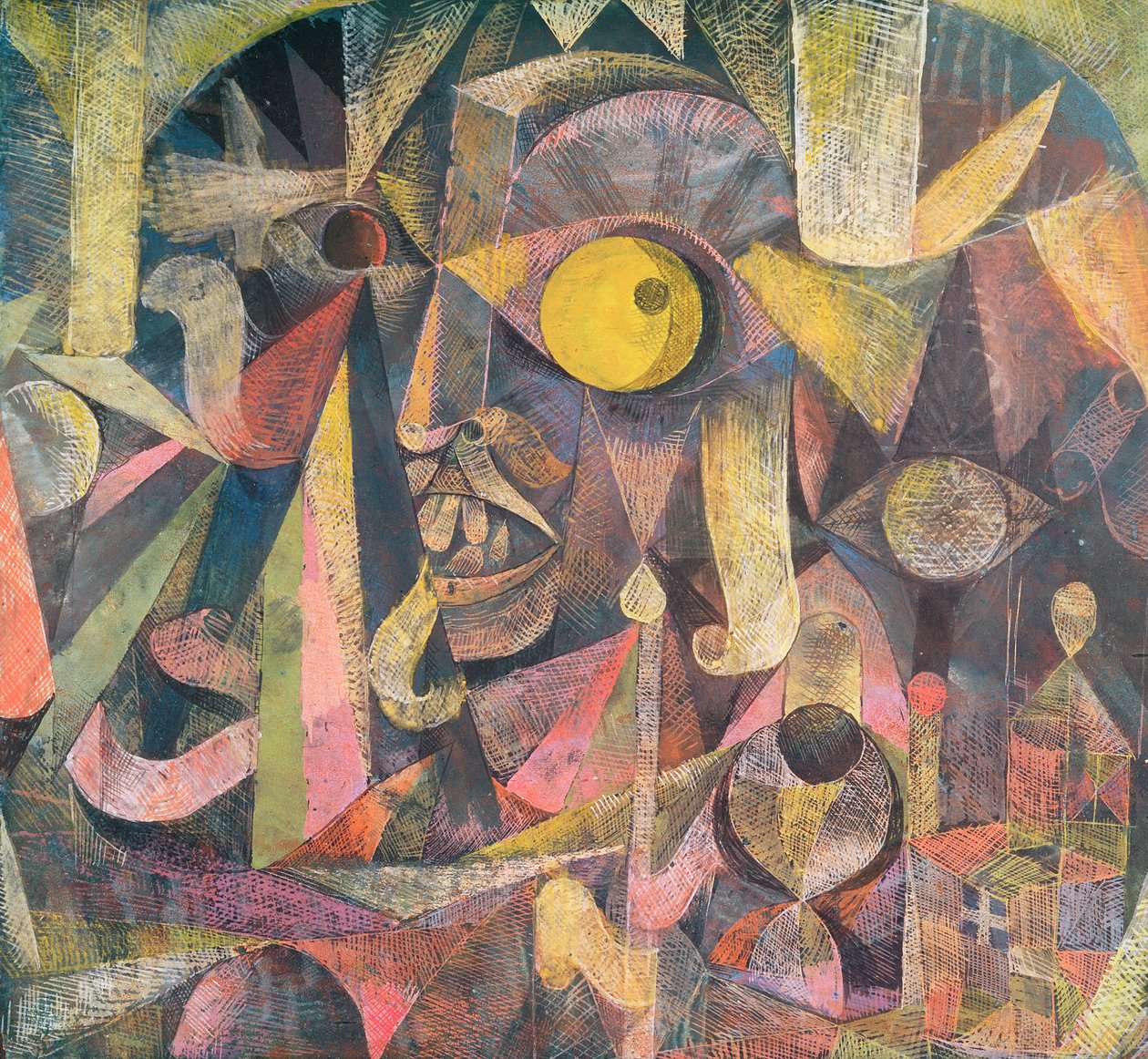 Månen var på vei ned, den viste meg grimasen til en engelskmann, en Lord Mal Fame av Paul Klee