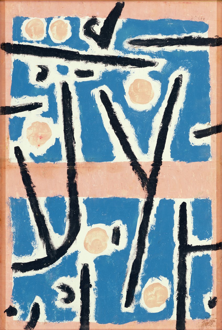 Uten tittel (Signs of Growth) 1937 (farget pasta, tempera og kritt på papir) av Paul Klee