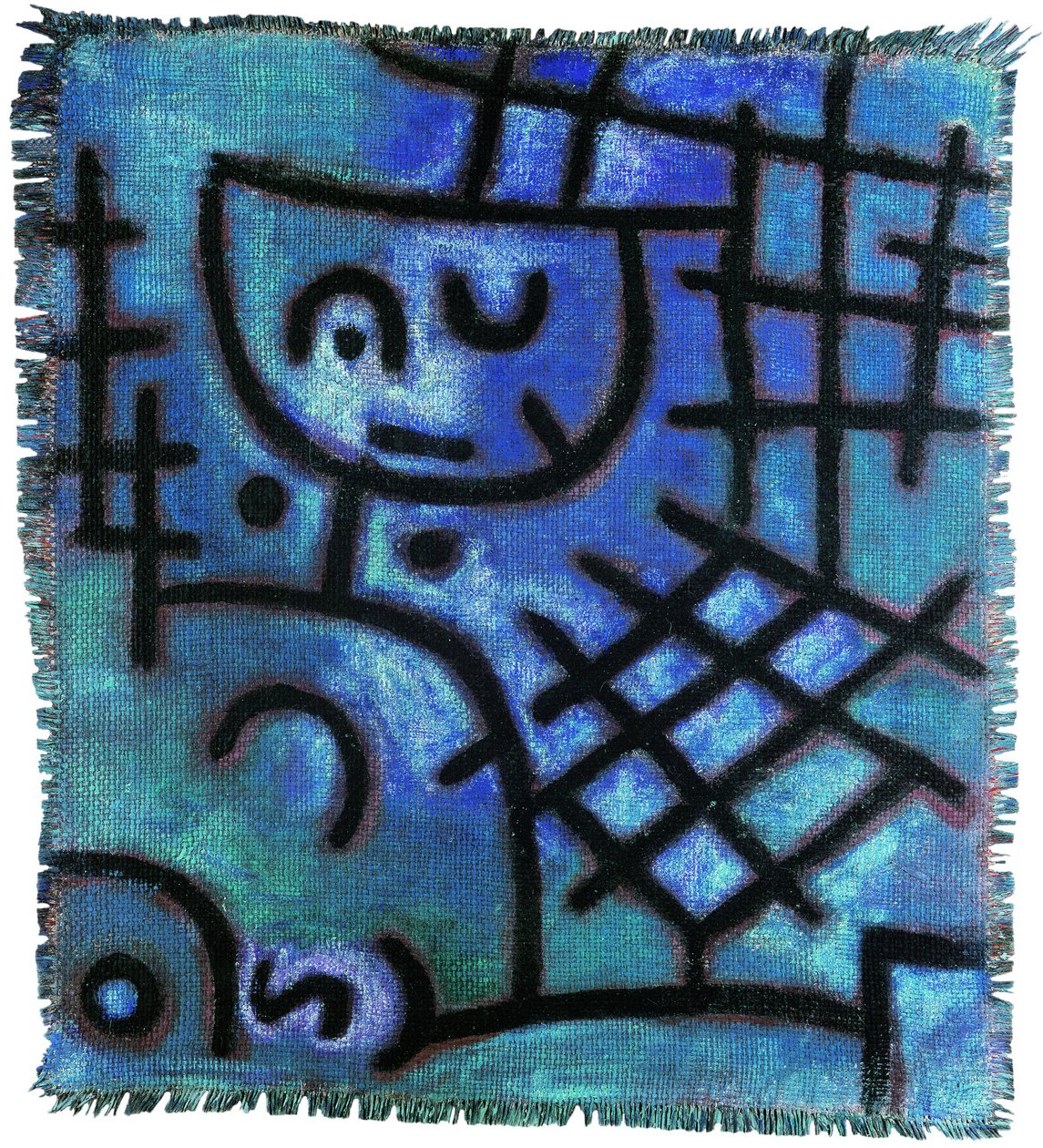 Uten tittel, ca. 1940 (olje på burlap) av Paul Klee