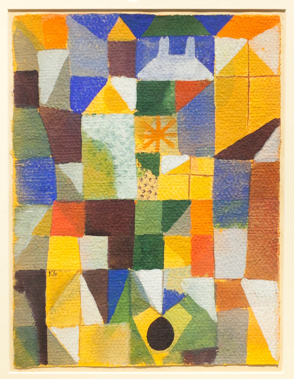 Urban komposisjon med gule vinduer av Paul Klee