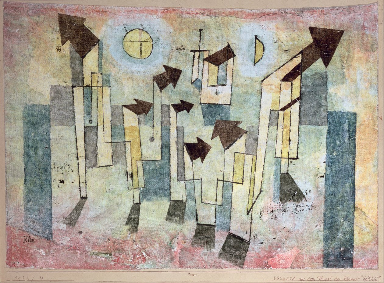 Veggmaleri fra lengselstemplet dit av Paul Klee