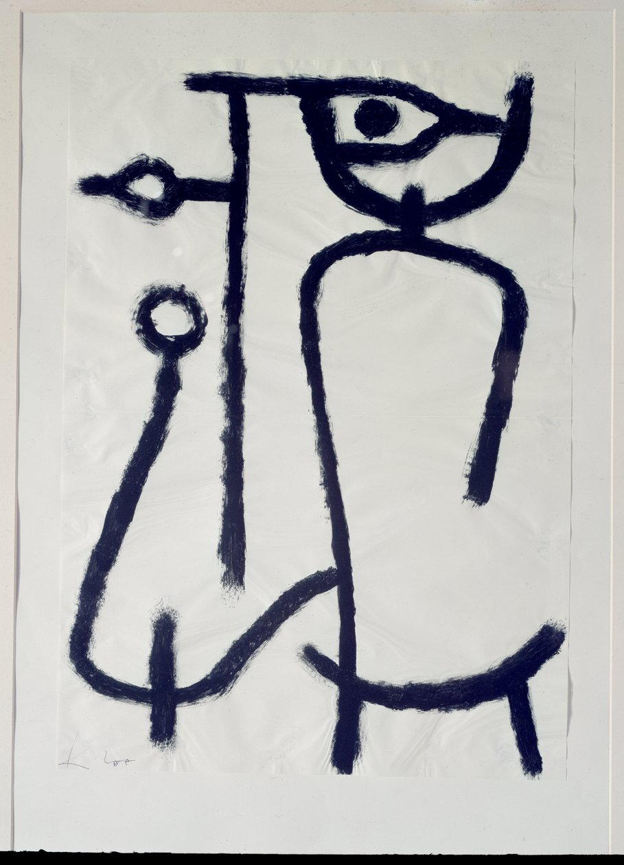 Kvinne til side (Tegning, 1900-tallet) av Paul Klee