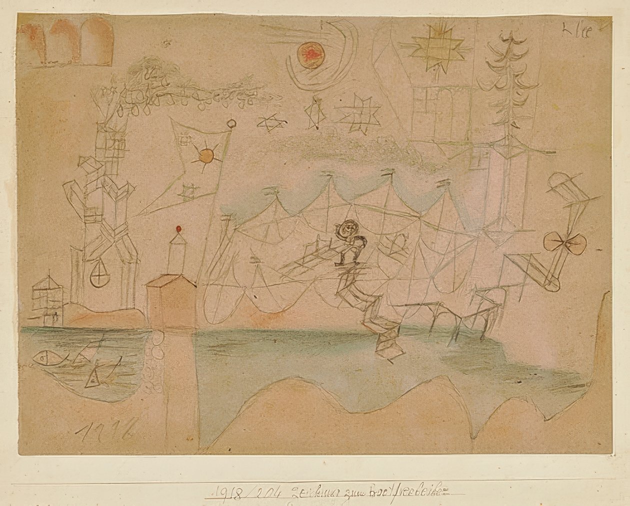 Tegning til båtutleiefirmaet. 1918, 204 av Paul Klee